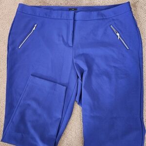 Worthington Royal Blue Women's Ankle Trousers Work Pants